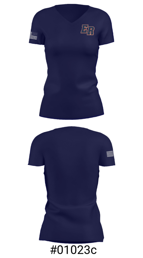 Women's Short Sleeve Vneck Shirt, East Ridge, Wrestling, Teamtime, Team time, sublimation, custom sports apparel, team uniforms, spirit wear, spiritwear, sports uniforms, custom shirts, team store, custom team store, fundraiser sports, apparel fundraiser