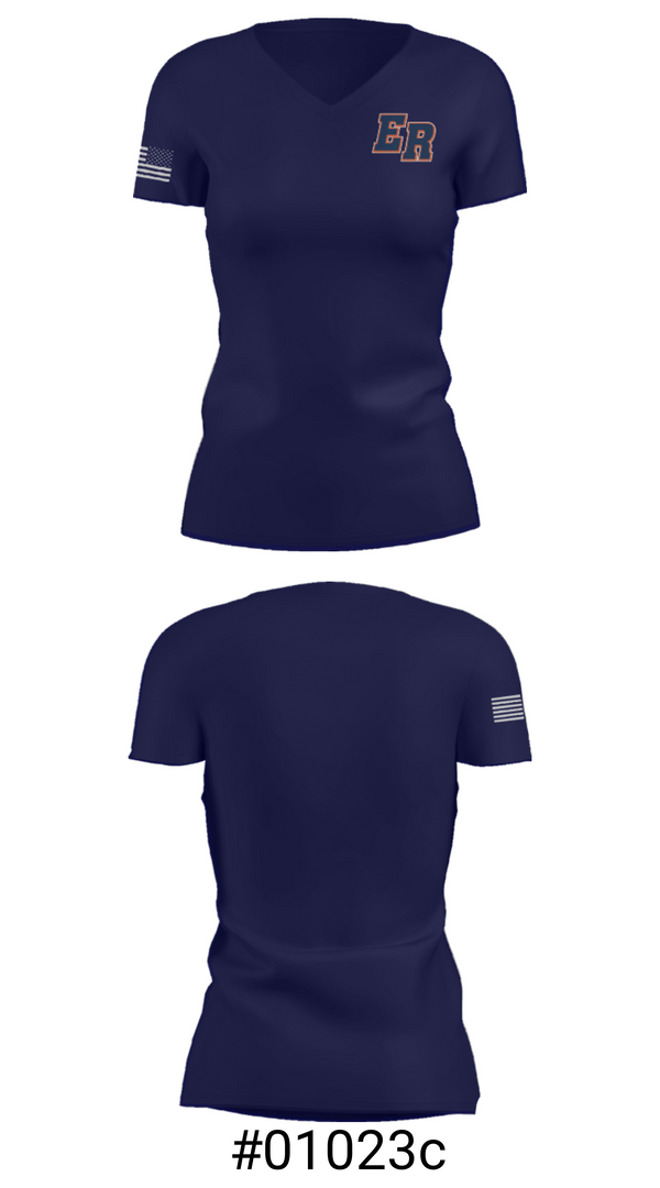 Women's Short Sleeve Vneck Shirt, East Ridge, Wrestling, Teamtime, Team time, sublimation, custom sports apparel, team uniforms, spirit wear, spiritwear, sports uniforms, custom shirts, team store, custom team store, fundraiser sports, apparel fundraiser