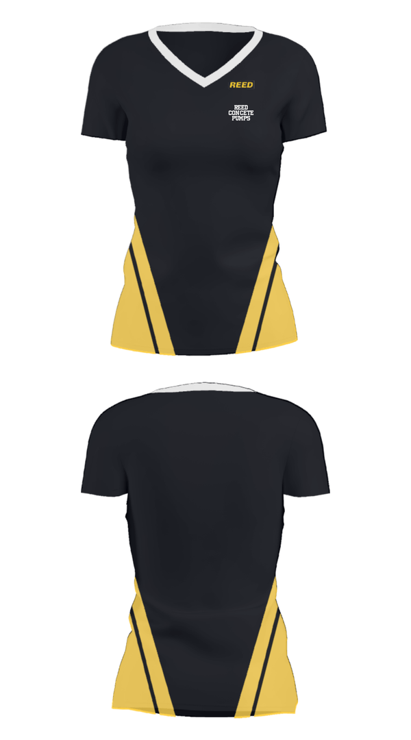 Women's Short Sleeve Vneck Shirt, REED CONCETE PUMPS, , Teamtime, Team time, sublimation, custom sports apparel, team uniforms, spirit wear, spiritwear, sports uniforms, custom shirts, team store, custom team store, fundraiser sports, apparel fundraiser