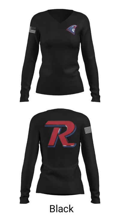 Revere High School Basketball 20629396 Women's Long Sleeve V-neck Shirt - 13
