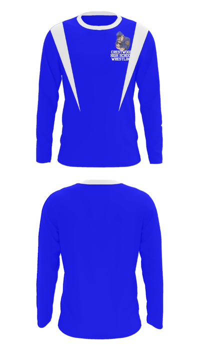 Crestwood High School Wrestling 68220421 Long Sleeve Performance Shirt - 32