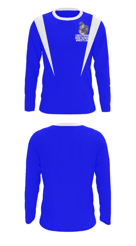 Long Sleeve Performance Shirt, Crestwood High School Wrestling, Wrestling, Teamtime, Team time, sublimation, custom sports apparel, team uniforms, spirit wear, spiritwear, sports uniforms, custom shirts, team store, custom team store, fundraiser sports, apparel fundraiser
