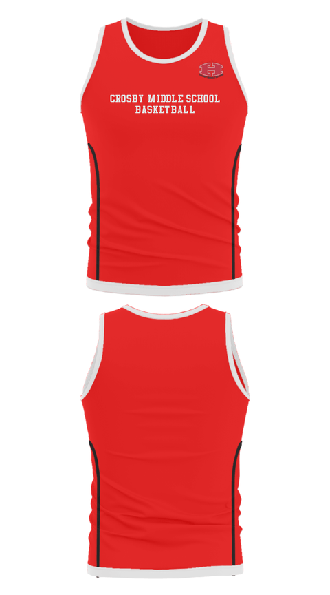 Tank Top, Crosby Middle School Basketball, Women's Basketball, Teamtime, Team time, sublimation, custom sports apparel, team uniforms, spirit wear, spiritwear, sports uniforms, custom shirts, team store, custom team store, fundraiser sports, apparel fundraiser