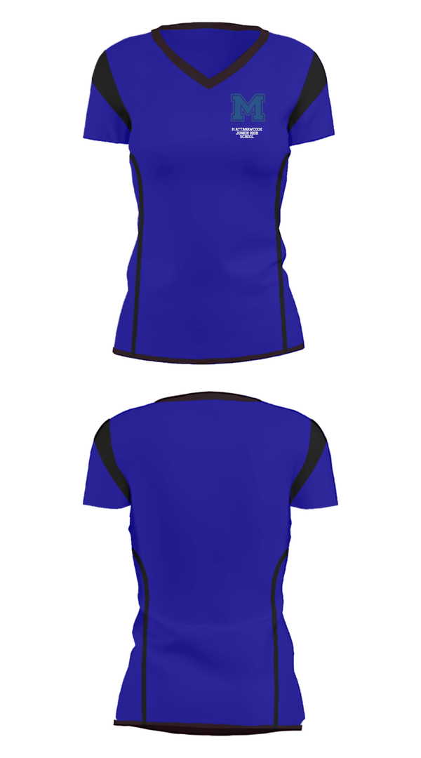 Women's Short Sleeve Vneck Shirt, Mattanawcook Junior High School, Spirit Store, Teamtime, Team time, sublimation, custom sports apparel, team uniforms, spirit wear, spiritwear, sports uniforms, custom shirts, team store, custom team store, fundraiser sports, apparel fundraiser