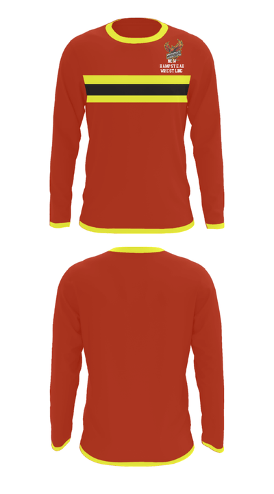 New Hampstead Wrestling 72223701 Long Sleeve Performance Shirt - 23
