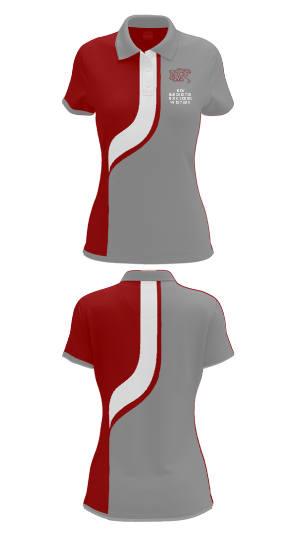 Women's Short Sleeve Performance Polo, New Manchester High School Wrestling, Wrestling, Teamtime, Team time, sublimation, custom sports apparel, team uniforms, spirit wear, spiritwear, sports uniforms, custom shirts, team store, custom team store, fundraiser sports, apparel fundraiser
