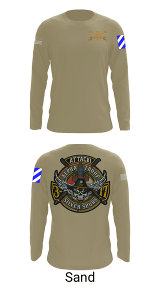 Long Sleeve Performance Shirt, A/3-17 ACS, Army, Teamtime, Team time, sublimation, custom sports apparel, team uniforms, spirit wear, spiritwear, sports uniforms, custom shirts, team store, custom team store, fundraiser sports, apparel fundraiser