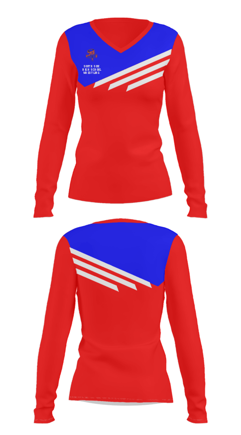Women's Long Sleeve Vneck Shirt, South Side High School Wrestling, Wrestling, Teamtime, Team time, sublimation, custom sports apparel, team uniforms, spirit wear, spiritwear, sports uniforms, custom shirts, team store, custom team store, fundraiser sports, apparel fundraiser