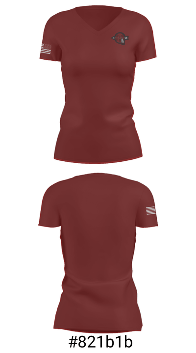 Antioch Sequoits Football 50178810 Women's Short Sleeve V-neck Shirt - 21