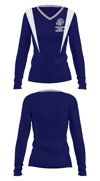 Women's Long Sleeve Vneck Shirt, Chatham Kent Wildcats, Men's Basketball, Teamtime, Team time, sublimation, custom sports apparel, team uniforms, spirit wear, spiritwear, sports uniforms, custom shirts, team store, custom team store, fundraiser sports, apparel fundraiser