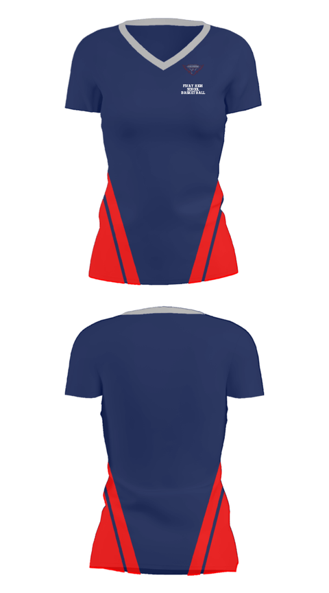 Women's Short Sleeve Vneck Shirt, Fivay High School Basketball, Men's Basketball, Teamtime, Team time, sublimation, custom sports apparel, team uniforms, spirit wear, spiritwear, sports uniforms, custom shirts, team store, custom team store, fundraiser sports, apparel fundraiser