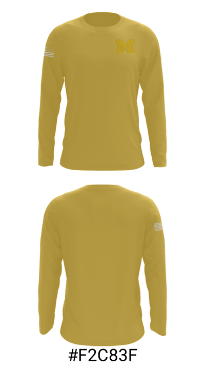 University of Michigan Gymnastics 92290961 Long Sleeve Performance Shirt - 18