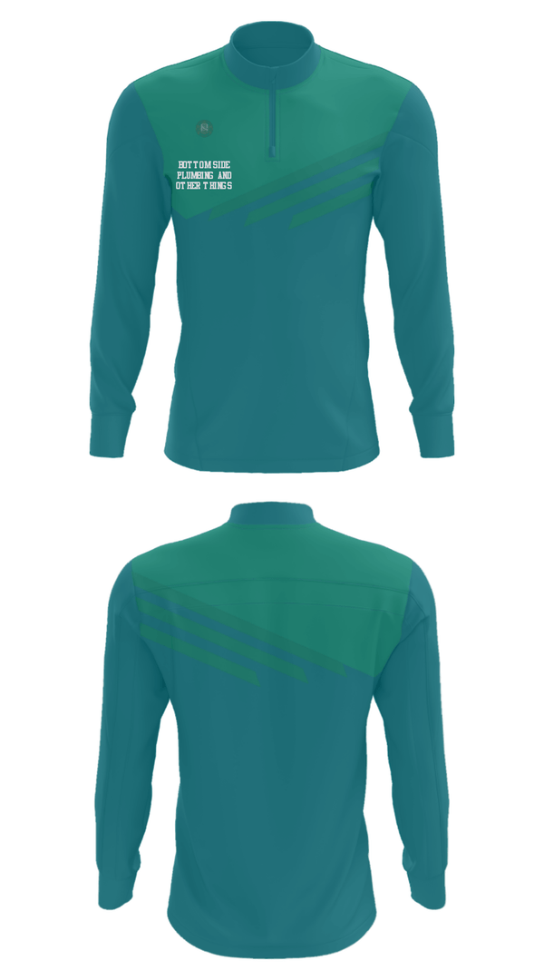 Quarter Zip Jacket, Bottom Side Plumbing and other things, , Teamtime, Team time, sublimation, custom sports apparel, team uniforms, spirit wear, spiritwear, sports uniforms, custom shirts, team store, custom team store, fundraiser sports, apparel fundraiser
