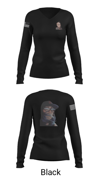 2nd Per. Foster GEO 50766019 Women's Long Sleeve V-neck Shirt - 13