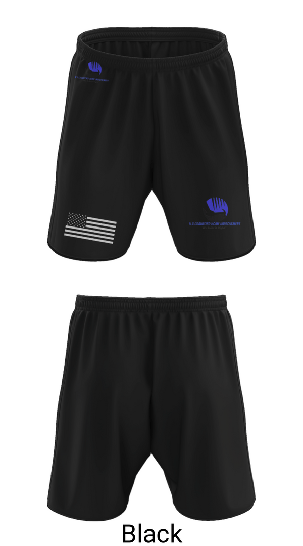 Athletic Shorts With Pockets, NA Crawford Home Improvement, , Teamtime, Team time, sublimation, custom sports apparel, team uniforms, spirit wear, spiritwear, sports uniforms, custom shirts, team store, custom team store, fundraiser sports, apparel fundraiser
