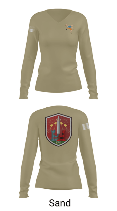 673 EFD Vs. 134 FEST 93499085 Women's Long Sleeve V-neck Shirt - 47