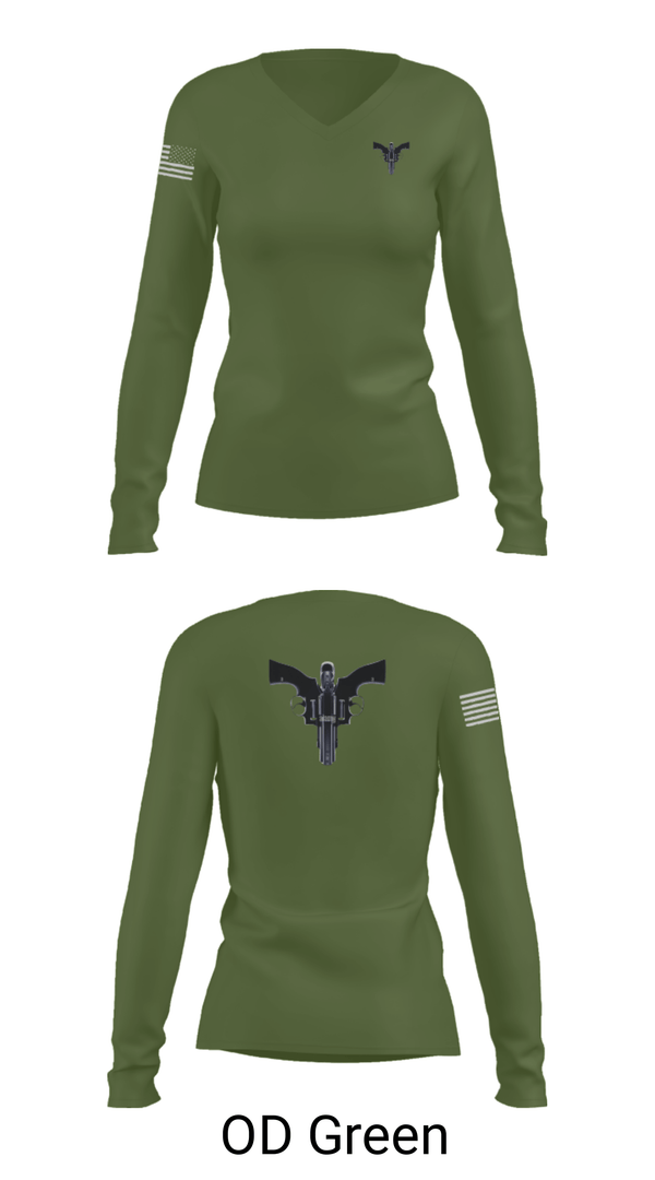 Women's Long Sleeve Vneck Shirt, Tres Amigos, Navy, Teamtime, Team time, sublimation, custom sports apparel, team uniforms, spirit wear, spiritwear, sports uniforms, custom shirts, team store, custom team store, fundraiser sports, apparel fundraiser