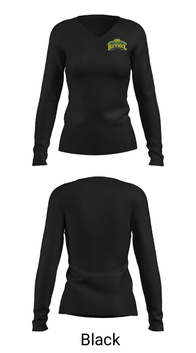 Bethel High School 30523815 Women's Long Sleeve V-neck Shirt - 13