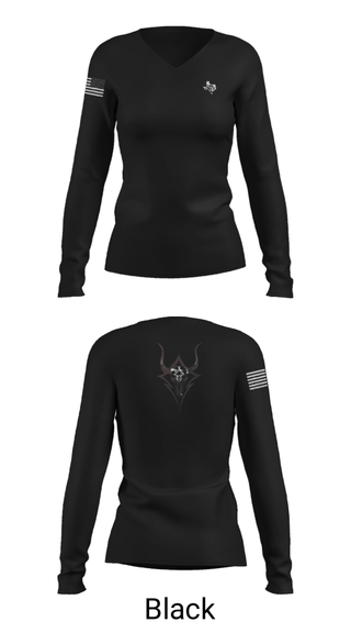 Women's Long Sleeve Vneck Shirt, Border hoppers, Spirit Store, Teamtime, Team time, sublimation, custom sports apparel, team uniforms, spirit wear, spiritwear, sports uniforms, custom shirts, team store, custom team store, fundraiser sports, apparel fundraiser