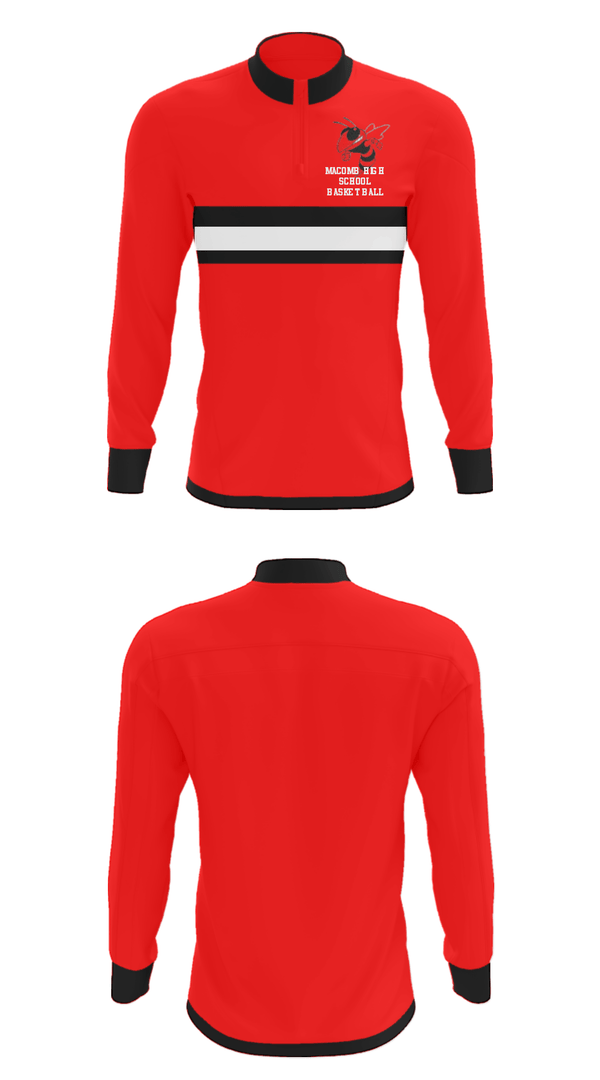 Quarter Zip Jacket, Macomb High School Basketball, Men's Basketball, Teamtime, Team time, sublimation, custom sports apparel, team uniforms, spirit wear, spiritwear, sports uniforms, custom shirts, team store, custom team store, fundraiser sports, apparel fundraiser