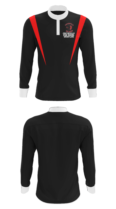 Centerville High School Wrestling 68464479 Quarter Zip Jacket - 30