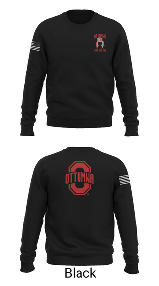Crew Neck Sweatshirt, Ottumwa High School Wrestling, Wrestling, Teamtime, Team time, sublimation, custom sports apparel, team uniforms, spirit wear, spiritwear, sports uniforms, custom shirts, team store, custom team store, fundraiser sports, apparel fundraiser