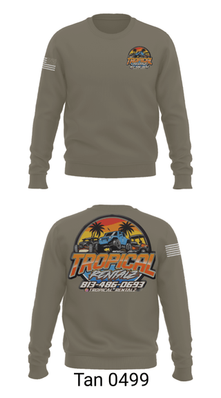Crew Neck Sweatshirt, Tropical Rentalz, , Teamtime, Team time, sublimation, custom sports apparel, team uniforms, spirit wear, spiritwear, sports uniforms, custom shirts, team store, custom team store, fundraiser sports, apparel fundraiser