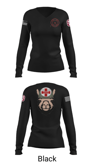 Women's Long Sleeve Vneck Shirt, WBAMCAlpha Company, WBAMC, Softball, Teamtime, Team time, sublimation, custom sports apparel, team uniforms, spirit wear, spiritwear, sports uniforms, custom shirts, team store, custom team store, fundraiser sports, apparel fundraiser