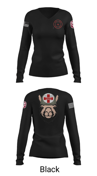 Alpha Company, WBAMC 94187438 Women's Long Sleeve V-neck Shirt - 23