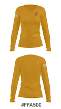 Flora High School Basketball 50260005 Women's Long Sleeve V-neck Shirt - 20