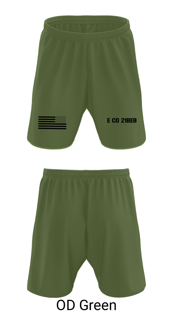Athletic Shorts With Pockets, E CO 21BEB, Army, Teamtime, Team time, sublimation, custom sports apparel, team uniforms, spirit wear, spiritwear, sports uniforms, custom shirts, team store, custom team store, fundraiser sports, apparel fundraiser