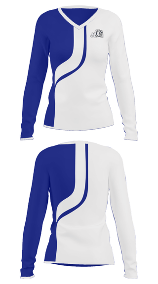 Women's Long Sleeve Vneck Shirt, The Titusville Academy, Spirit Store, Teamtime, Team time, sublimation, custom sports apparel, team uniforms, spirit wear, spiritwear, sports uniforms, custom shirts, team store, custom team store, fundraiser sports, apparel fundraiser