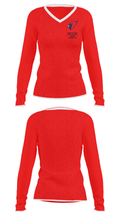 East Chicago Central High School Basketball 26812062 Women's Long Sleeve V-neck Shirt - 34