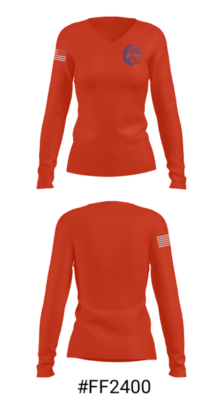 Women's Long Sleeve Vneck Shirt, Tewksbury Memorial High School Gymnastics, Spirit Store, Teamtime, Team time, sublimation, custom sports apparel, team uniforms, spirit wear, spiritwear, sports uniforms, custom shirts, team store, custom team store, fundraiser sports, apparel fundraiser