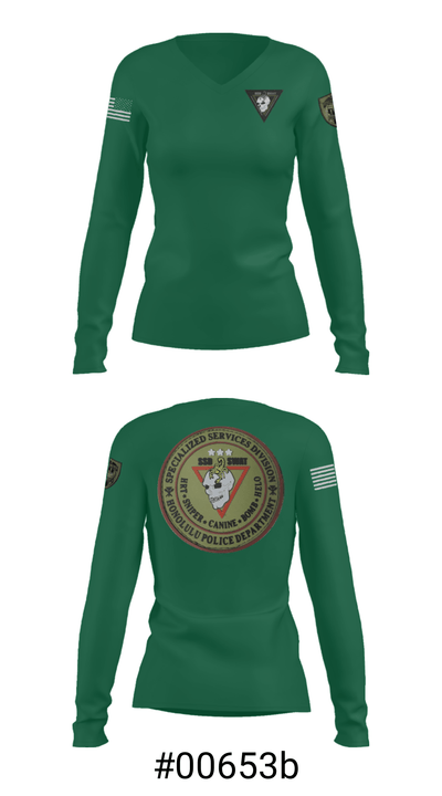 SSD 74989347 Women's Long Sleeve V-neck Shirt - 7