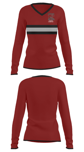 Women's Long Sleeve Vneck Shirt, Pennock Elementary, Spirit Store, Teamtime, Team time, sublimation, custom sports apparel, team uniforms, spirit wear, spiritwear, sports uniforms, custom shirts, team store, custom team store, fundraiser sports, apparel fundraiser