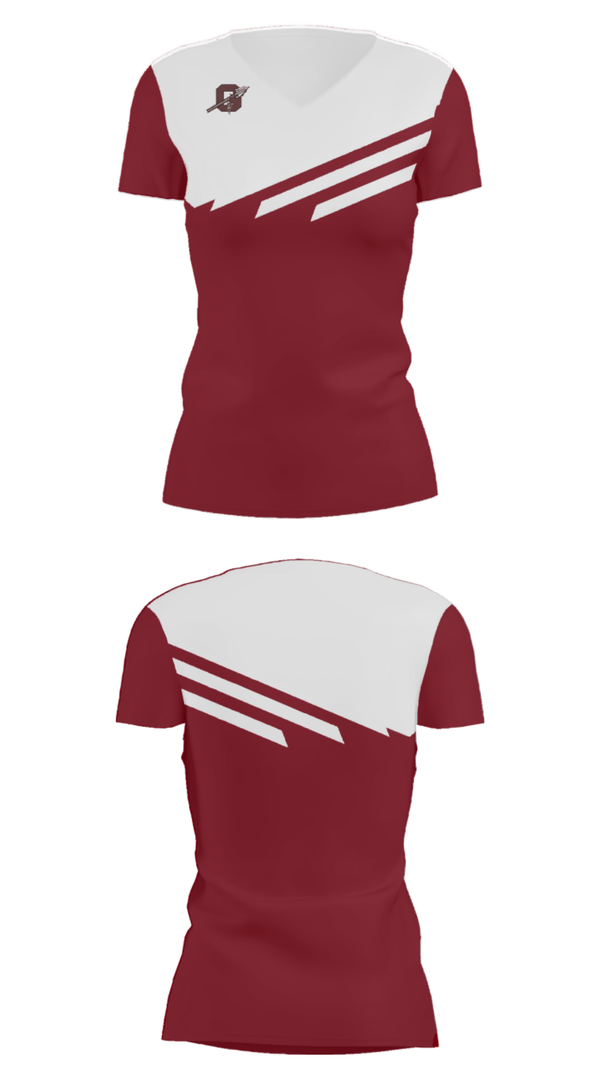 Women's Short Sleeve Vneck Shirt, Ganado High School, Spirit Store, Teamtime, Team time, sublimation, custom sports apparel, team uniforms, spirit wear, spiritwear, sports uniforms, custom shirts, team store, custom team store, fundraiser sports, apparel fundraiser