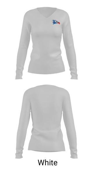Women's Long Sleeve Vneck Shirt, Flat Rock Middle School, Spirit Store, Teamtime, Team time, sublimation, custom sports apparel, team uniforms, spirit wear, spiritwear, sports uniforms, custom shirts, team store, custom team store, fundraiser sports, apparel fundraiser