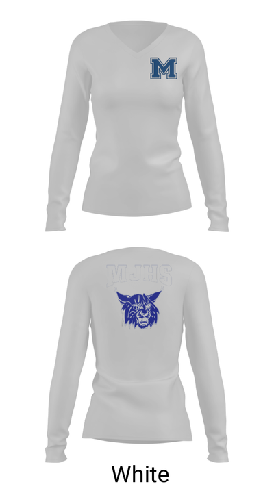 Mattanawcook Junior High School 18128146 Women's Long Sleeve V-neck Shirt - 6