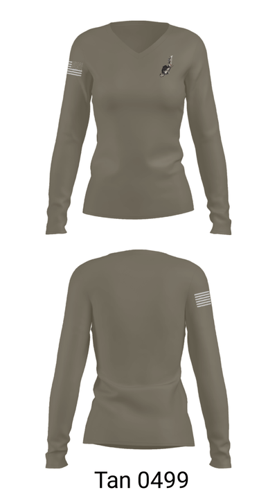 2nd Force Recon Co 34852690 Women's Long Sleeve V-neck Shirt - 39