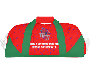 Duffle Bag, Thomas Worthington High School Basketball, Women's Basketball, Teamtime, Team time, sublimation, custom sports apparel, team uniforms, spirit wear, spiritwear, sports uniforms, custom shirts, team store, custom team store, fundraiser sports, apparel fundraiser