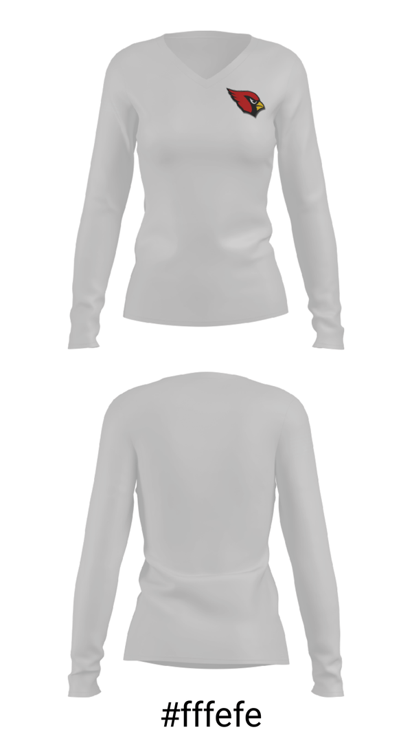 Women's Long Sleeve Vneck Shirt, Canfield High School Hockey, Ice Hockey, Teamtime, Team time, sublimation, custom sports apparel, team uniforms, spirit wear, spiritwear, sports uniforms, custom shirts, team store, custom team store, fundraiser sports, apparel fundraiser