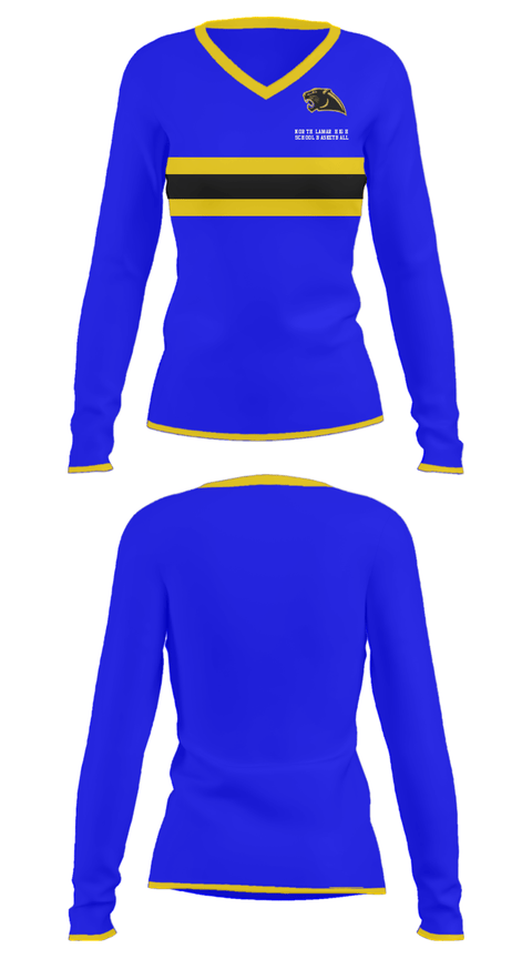 Women's Long Sleeve Vneck Shirt, North Lamar High School Basketball, Men's Basketball, Teamtime, Team time, sublimation, custom sports apparel, team uniforms, spirit wear, spiritwear, sports uniforms, custom shirts, team store, custom team store, fundraiser sports, apparel fundraiser