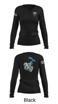 Castle Rock Elementary 34121157 Women's Long Sleeve V-neck Shirt - 13