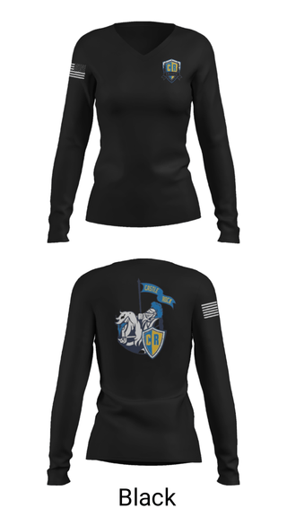 Women's Long Sleeve Vneck Shirt, Castle Rock Elementary, Spirit Store, Teamtime, Team time, sublimation, custom sports apparel, team uniforms, spirit wear, spiritwear, sports uniforms, custom shirts, team store, custom team store, fundraiser sports, apparel fundraiser