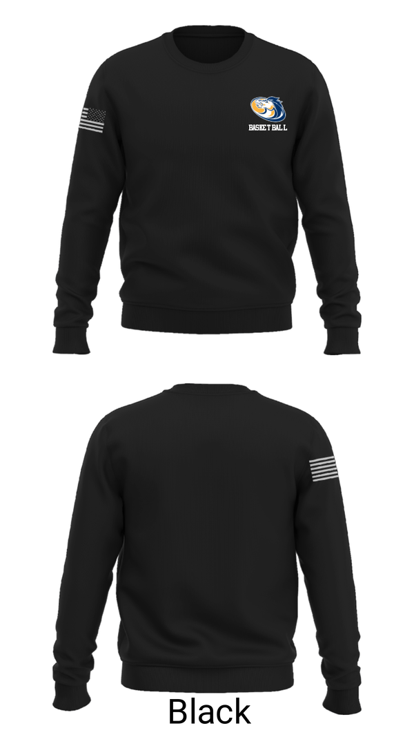 Crew Neck Sweatshirt, Sahuarita High School Basketball, Men's Basketball, Teamtime, Team time, sublimation, custom sports apparel, team uniforms, spirit wear, spiritwear, sports uniforms, custom shirts, team store, custom team store, fundraiser sports, apparel fundraiser