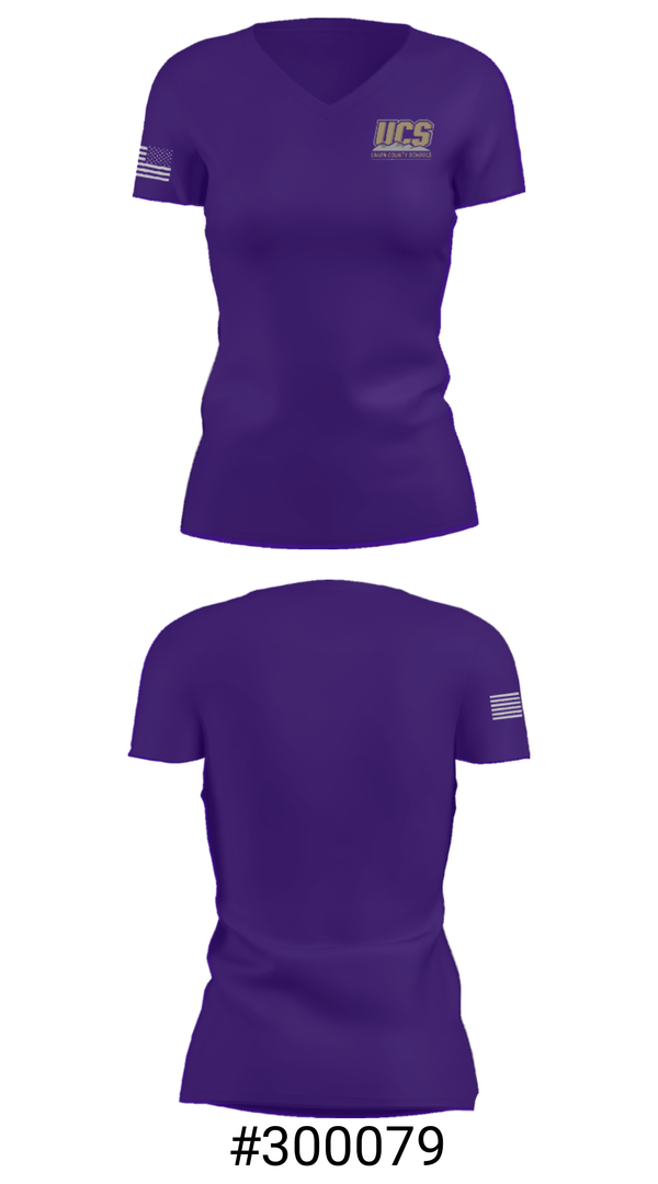 Women's Short Sleeve Vneck Shirt, Union County Elementary School, Spirit Store, Teamtime, Team time, sublimation, custom sports apparel, team uniforms, spirit wear, spiritwear, sports uniforms, custom shirts, team store, custom team store, fundraiser sports, apparel fundraiser