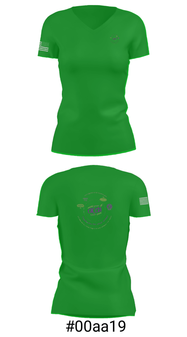 Women's Short Sleeve Vneck Shirt, World green açaí bowl, , Teamtime, Team time, sublimation, custom sports apparel, team uniforms, spirit wear, spiritwear, sports uniforms, custom shirts, team store, custom team store, fundraiser sports, apparel fundraiser