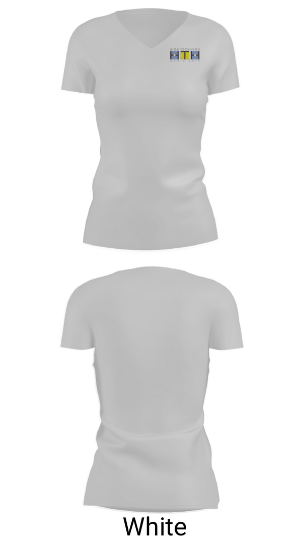 Women's Short Sleeve Vneck Shirt, High Tech High Media Arts, Spirit Store, Teamtime, Team time, sublimation, custom sports apparel, team uniforms, spirit wear, spiritwear, sports uniforms, custom shirts, team store, custom team store, fundraiser sports, apparel fundraiser