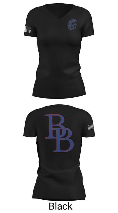 Blind Brook High School Basketball 85829780 Women's Short Sleeve V-neck Shirt - 14